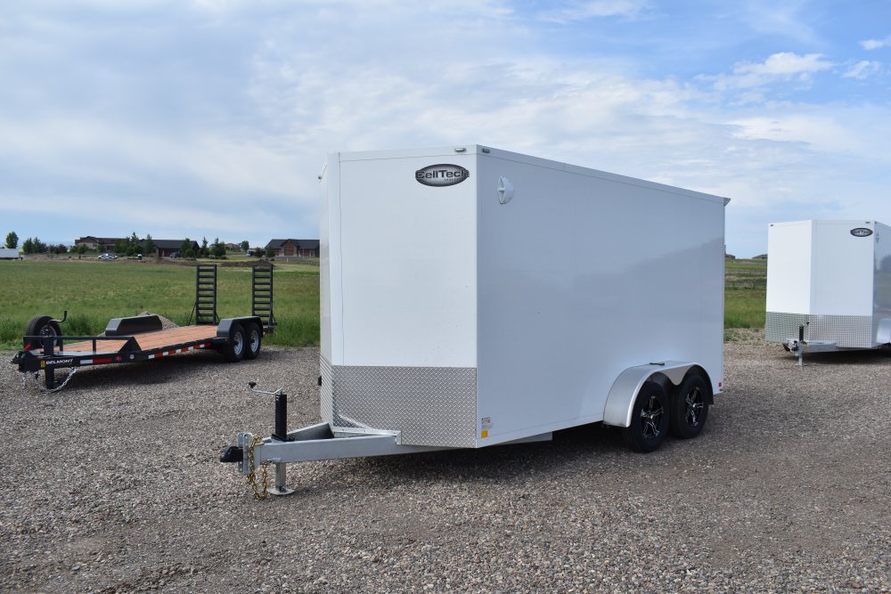Celltech 7X14 7K Cargo trailer, hot dipped galvanized frame, all steel (celltech metals) panel const