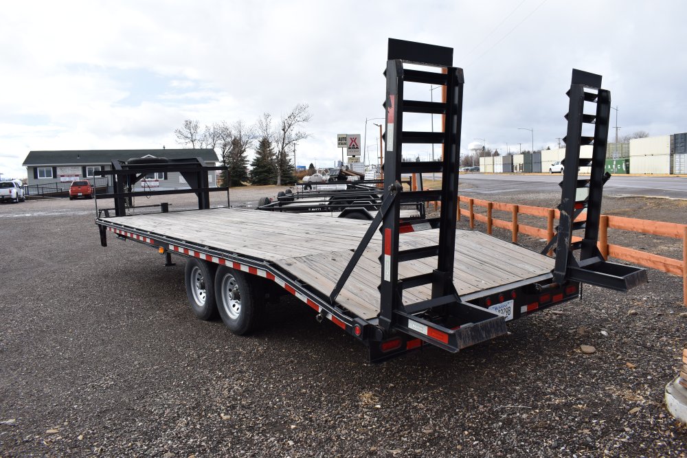 2018 Kauffman 102"x24' 14K Gooseneck deck over trailer, spare tire,