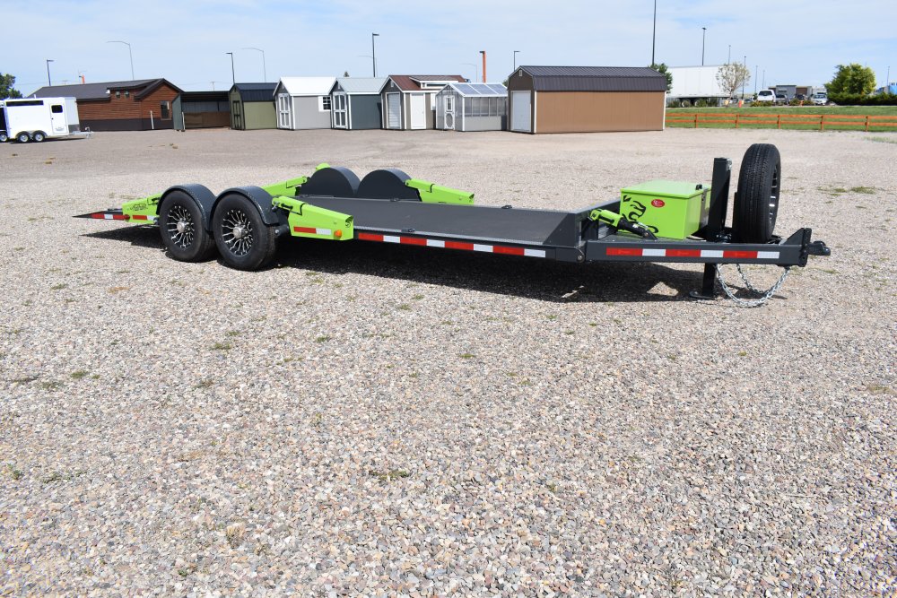 Flattrack FCH8022 -80"x22' 14K By Belmont, knuckled a-frame, Winch (tiger shark 9500) w/wireless rem