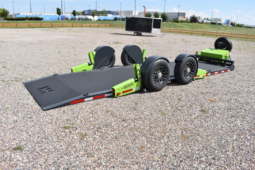 Flattrack FCH8022 -80"x22' 14K By Belmont, knuckled a-frame, Winch (tiger shark 9500) w/wireless rem