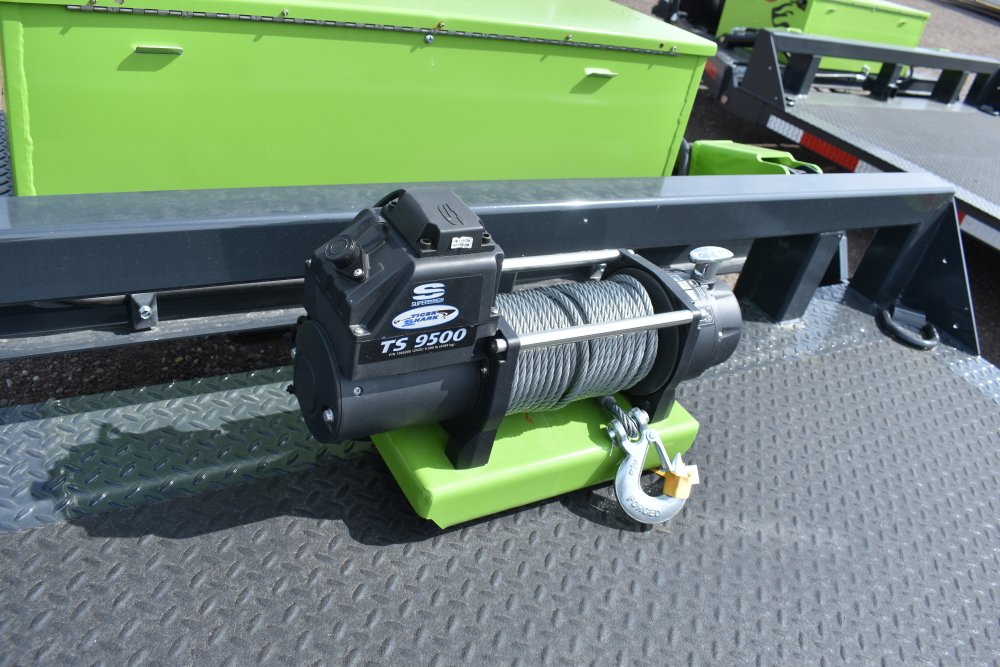 Flattrack FCH8022 -80"x22' 14K By Belmont, knuckled a-frame, Winch (tiger shark 9500) w/wireless rem