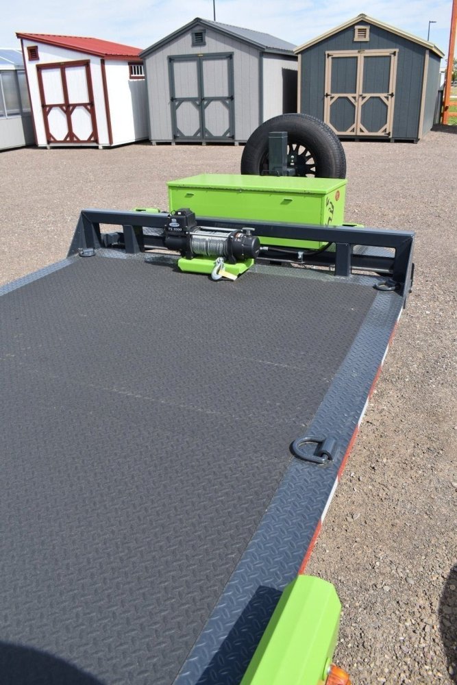 Flattrack FCH8022 -80"x22' 14K By Belmont, knuckled a-frame, Winch (tiger shark 9500) w/wireless rem