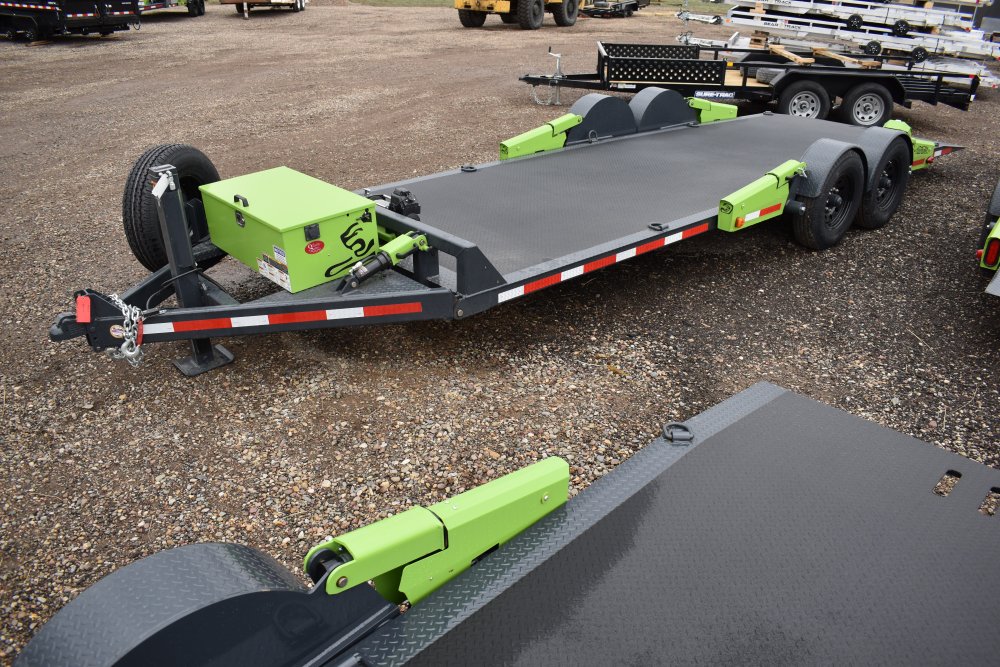 Flattrack FCH8022 -80"x22' 14K By Belmont, knuckled a-frame, Winch (tiger shark 9500) w/wireless rem
