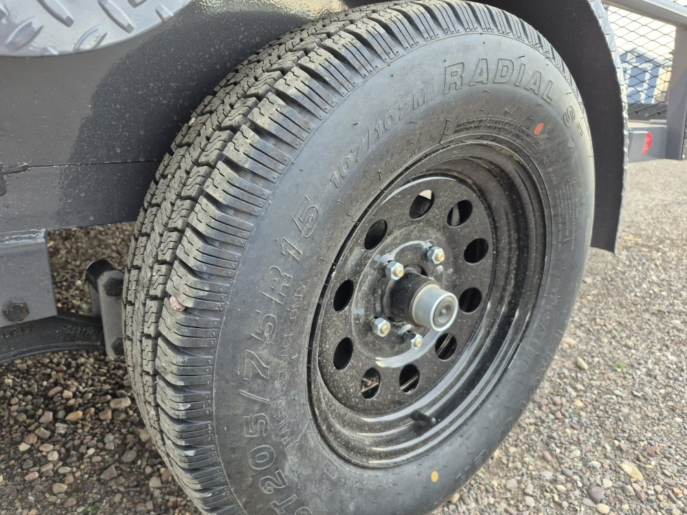RawMaxx 83"X16' 7K Tube top utility trailer,4' flip mesh ramp, LED lights