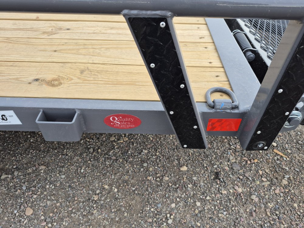 RawMaxx 83"X16' 7K Tube top utility trailer,4' flip mesh ramp, LED lights