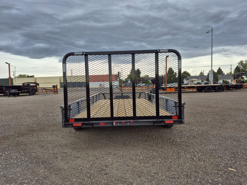 RawMaxx 83"X16' 7K Tube top utility trailer,4' flip mesh ramp, LED lights