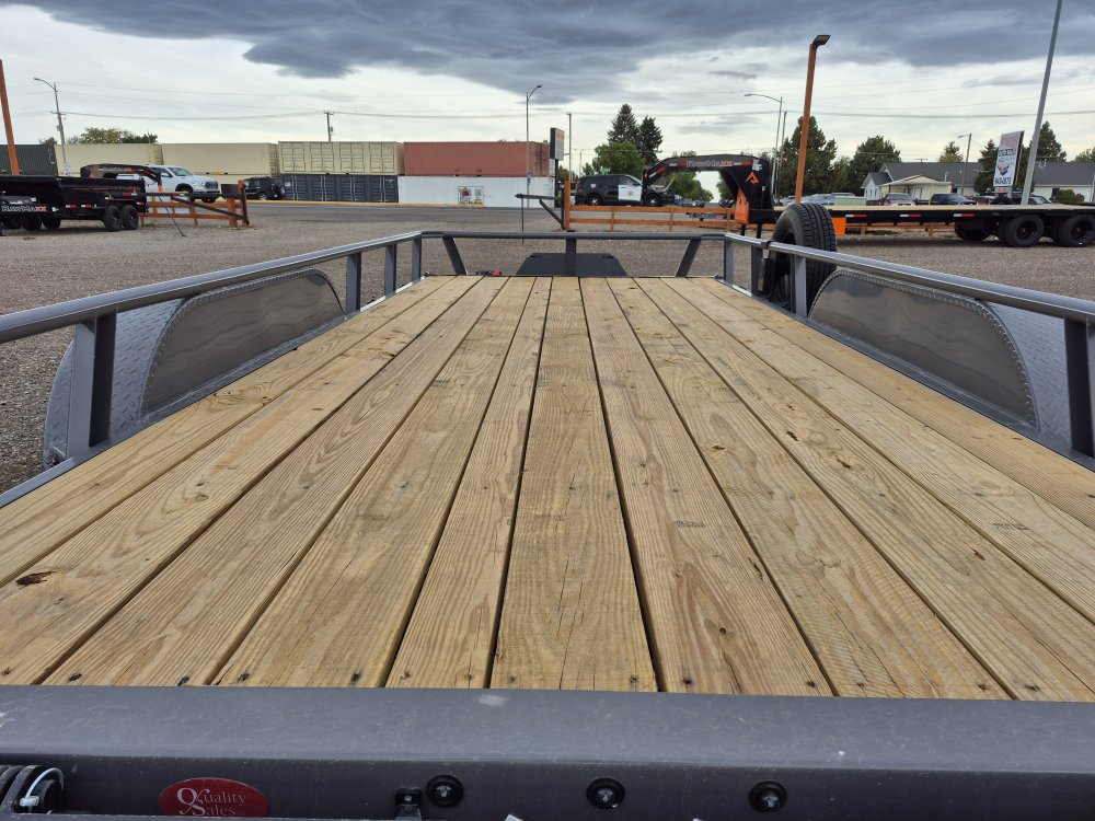 RawMaxx 83"X16' 7K Tube top utility trailer,4' flip mesh ramp, LED lights
