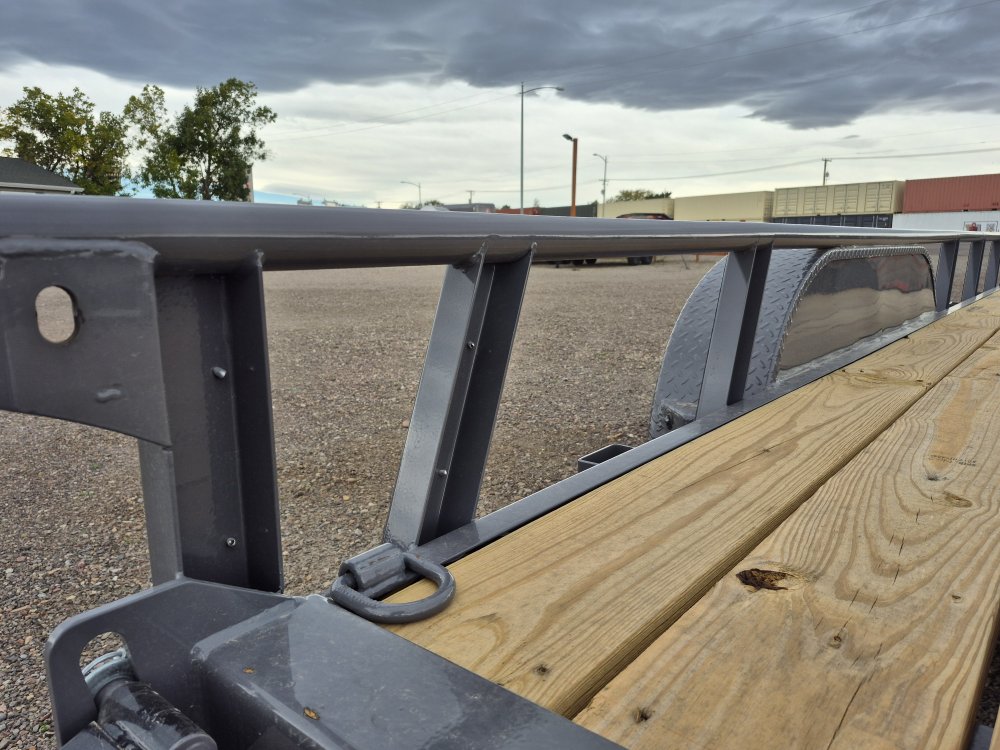 RawMaxx 83"X16' 7K Tube top utility trailer,4' flip mesh ramp, LED lights