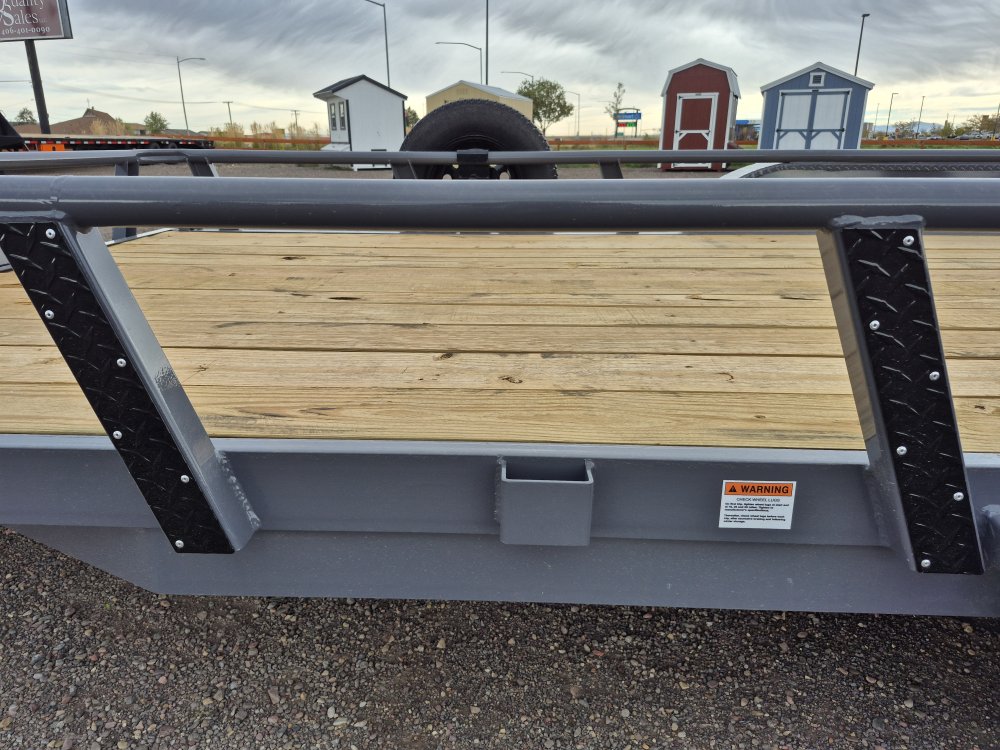 RawMaxx 83"X16' 7K Tube top utility trailer,4' flip mesh ramp, LED lights