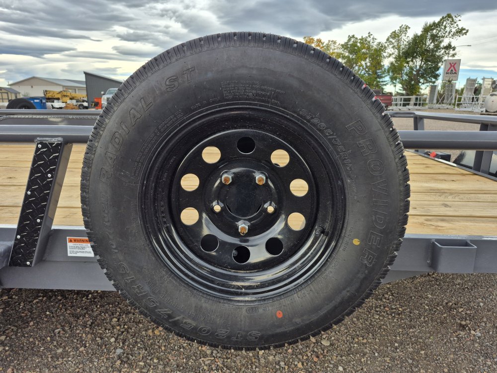 RawMaxx 83"X16' 7K Tube top utility trailer,4' flip mesh ramp, LED lights