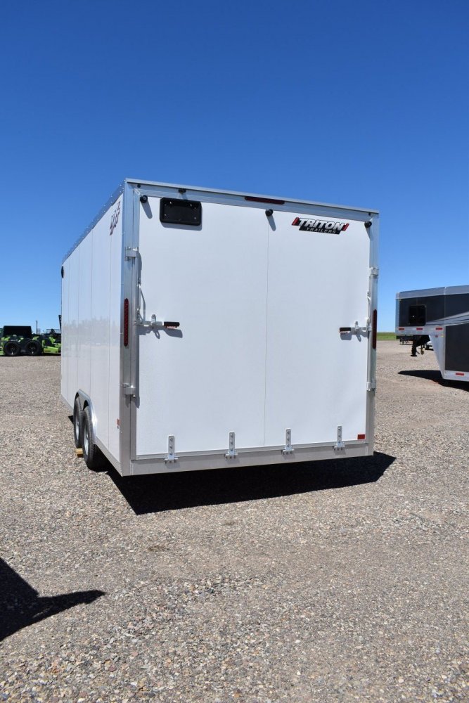 Triton Cargo Trailer NXT 8.5x18 10K ramp door, recessed slide track system full lengths w/4 d rings,