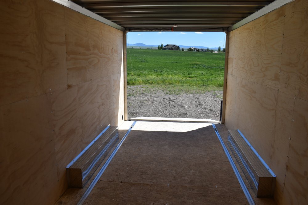 Triton Cargo Trailer NXT 8.5x18 10K ramp door, recessed slide track system full lengths w/4 d rings,