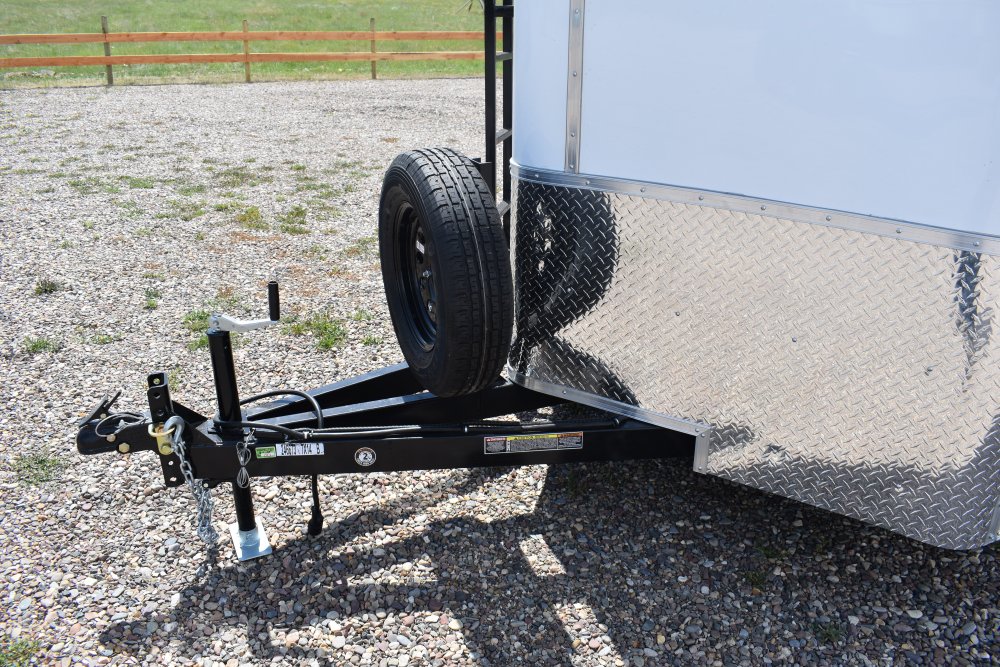 Doolittle 7X14 7K Enclosed cargo contractor trailer, rear ramp door, ladder/ 4-ladder racks