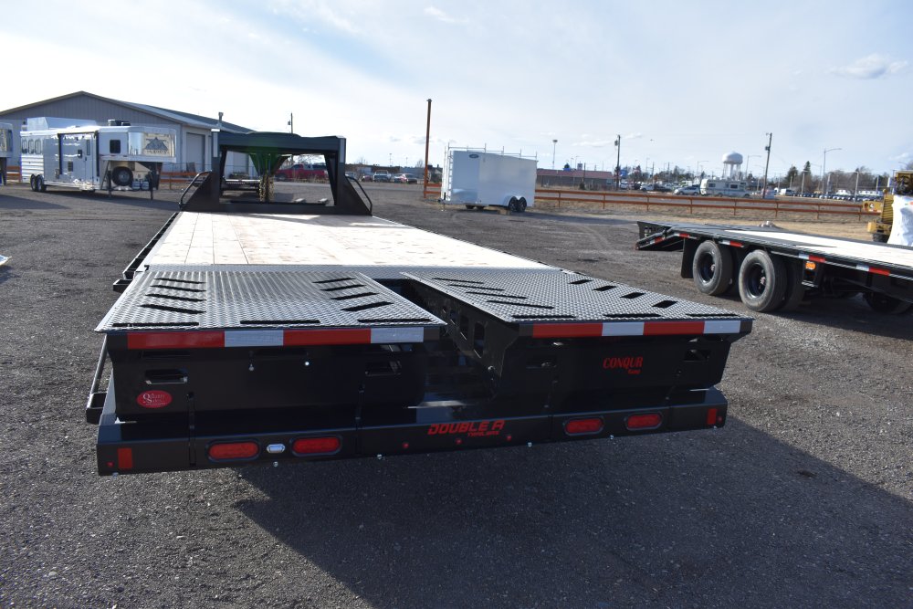 Double A 102"x24' 14K Gooseneck deck over trailer, Tires (ST235/85R16), spare tire