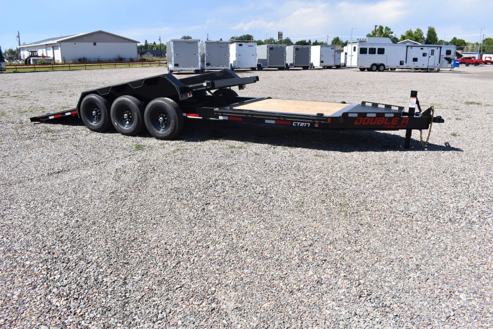 Double A 83X24 21K Bumper pull Tri axle tilt deck equipment trailer