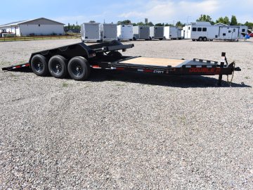 Double A 83X24 21K Bumper pull Tri axle tilt deck equipment trailer