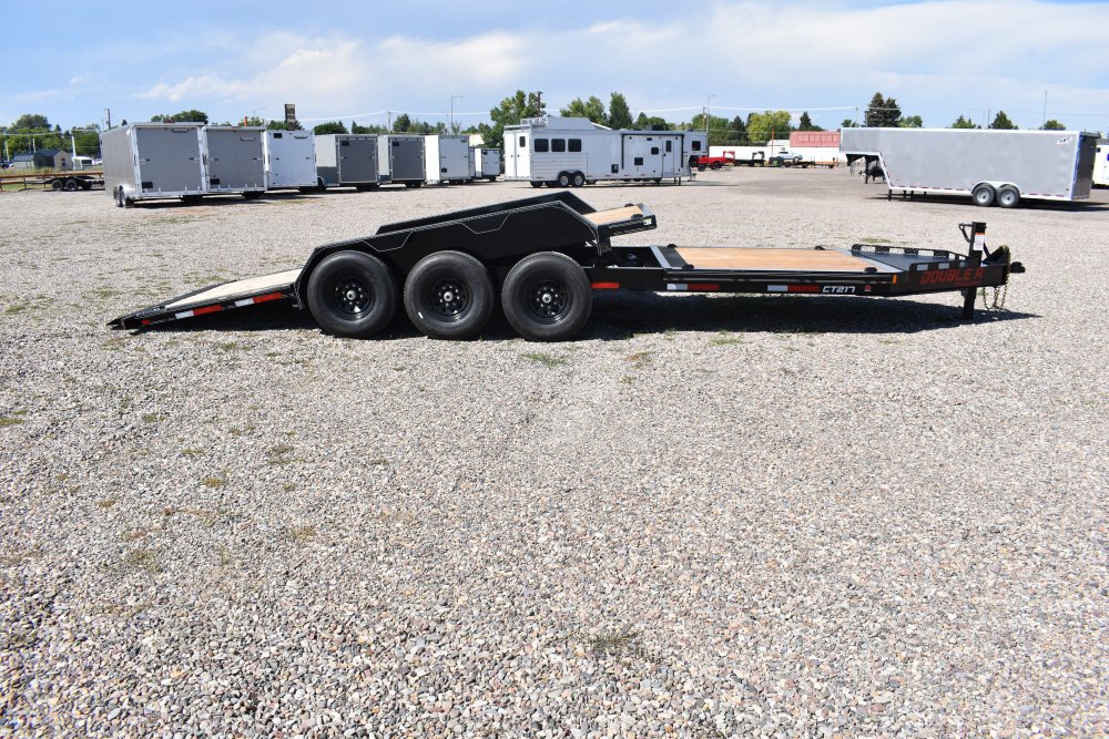 Double A 83X24 21K Bumper pull Tri axle tilt deck equipment trailer