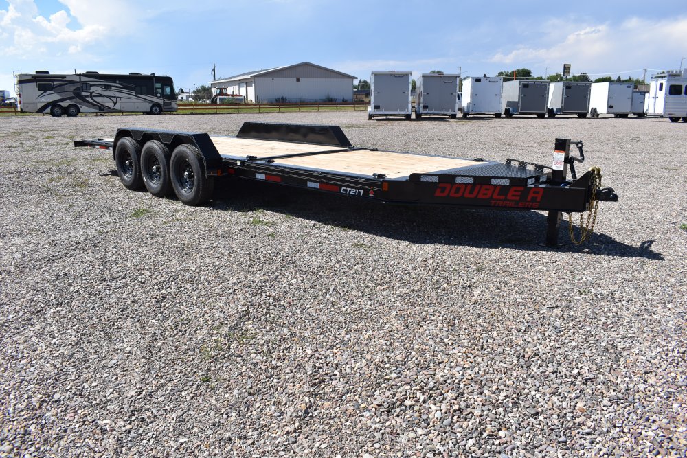 Double A 83X24 21K Bumper pull Tri axle tilt deck equipment trailer
