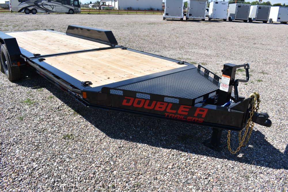 Double A 83X24 21K Bumper pull Tri axle tilt deck equipment trailer