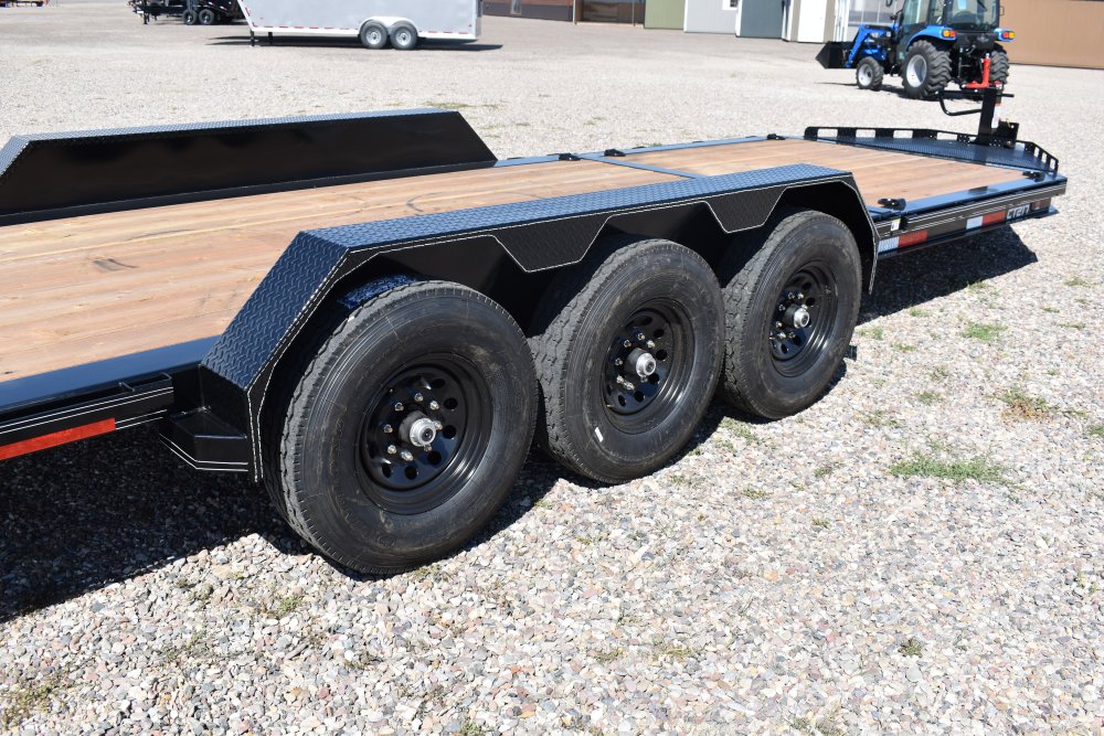 Double A 83X24 21K Bumper pull Tri axle tilt deck equipment trailer