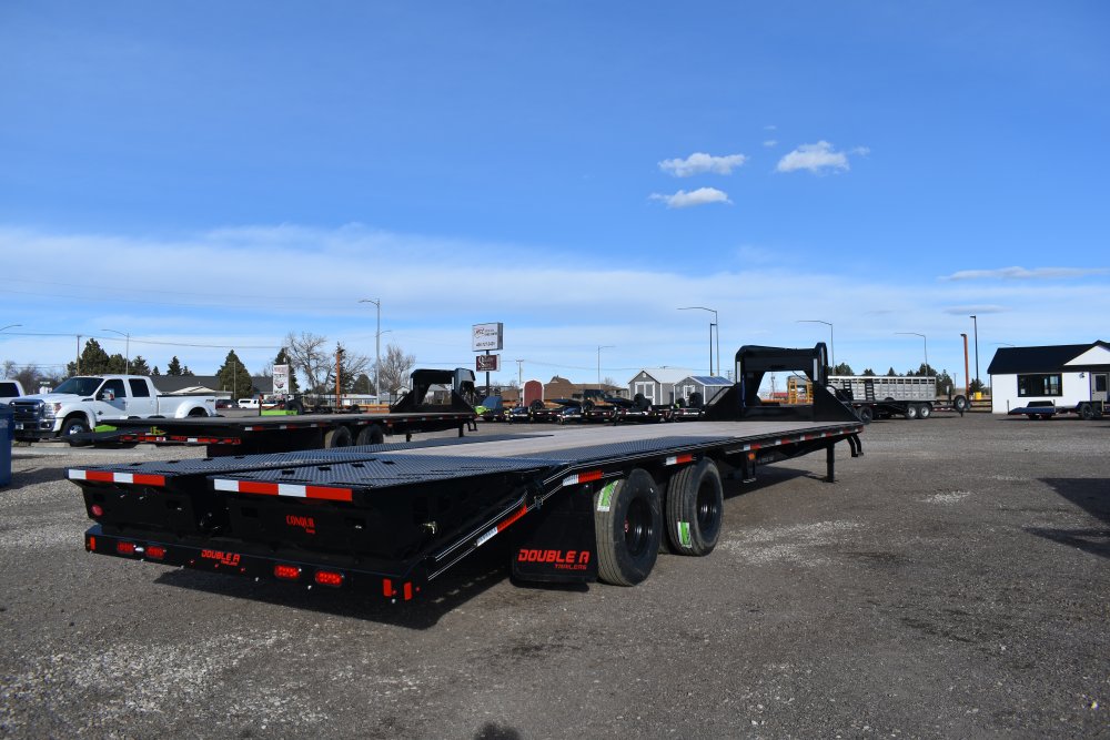 Double A 102"X32' 24K Gooseneck deck over trailer, ST235/85R16 14 ply tires, spare tire