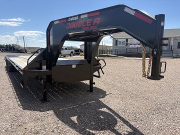 Double A 102"X32' 24K Gooseneck deck over trailer, ST235/85R16 14 ply tires, spare tire