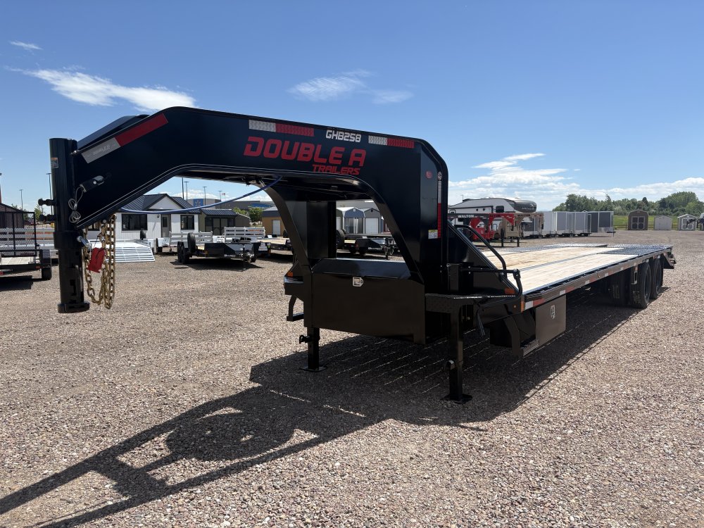 Double A 102"X32' 24K Gooseneck deck over trailer, ST235/85R16 14 ply tires, spare tire