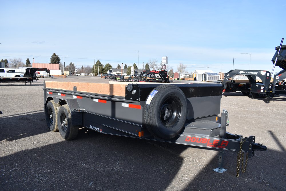 Double A 83"X14' 14K Low pro dump trailer, tarp kit, wireless remote, spare tire