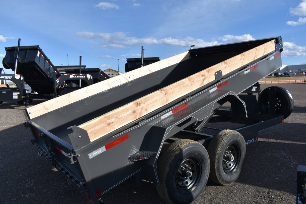 Double A 83"X14' 14K Low pro dump trailer, tarp kit, wireless remote, spare tire