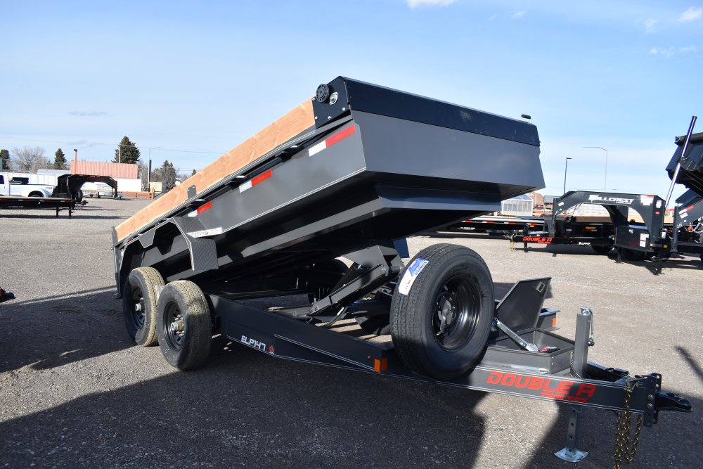 Double A 83"X14' 14K Low pro dump trailer, tarp kit, wireless remote, spare tire