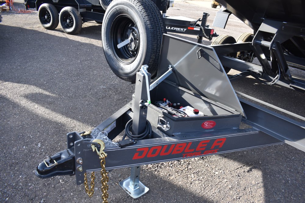 Double A 83"X14' 14K Low pro dump trailer, tarp kit, wireless remote, spare tire