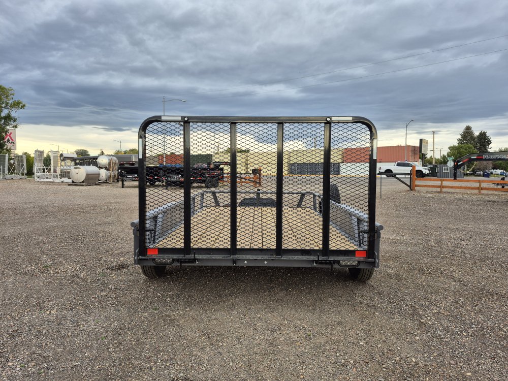 RawMaxx 83"X12' 7K Tube top utility trailer,4' flip mesh ramp, LED lights