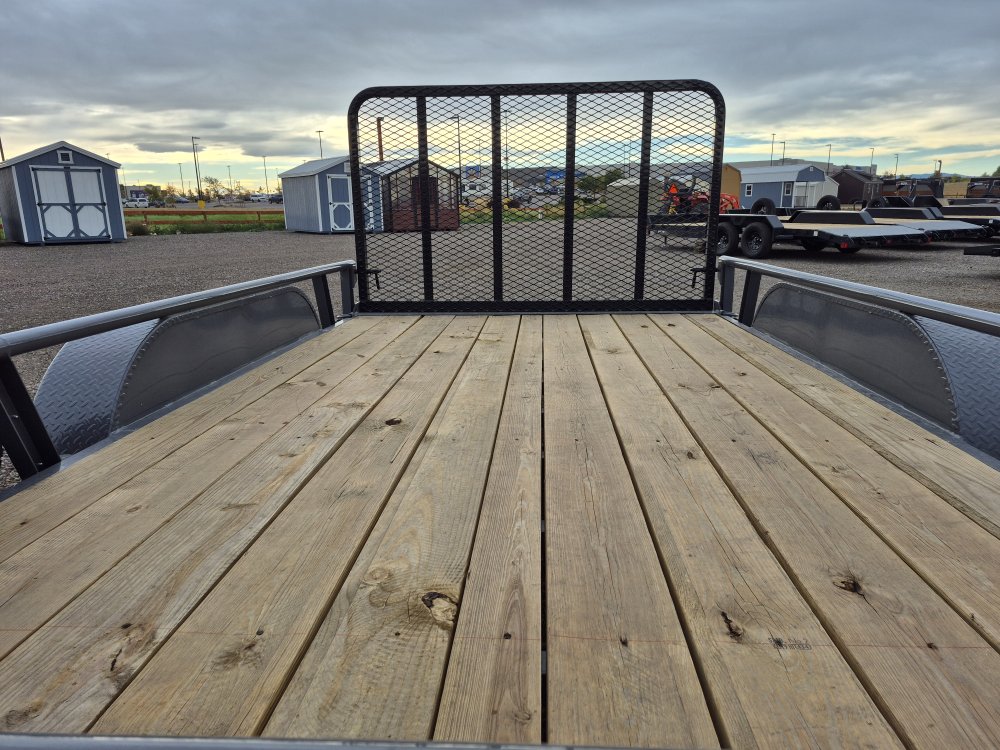 RawMaxx 83"X12' 7K Tube top utility trailer,4' flip mesh ramp, LED lights