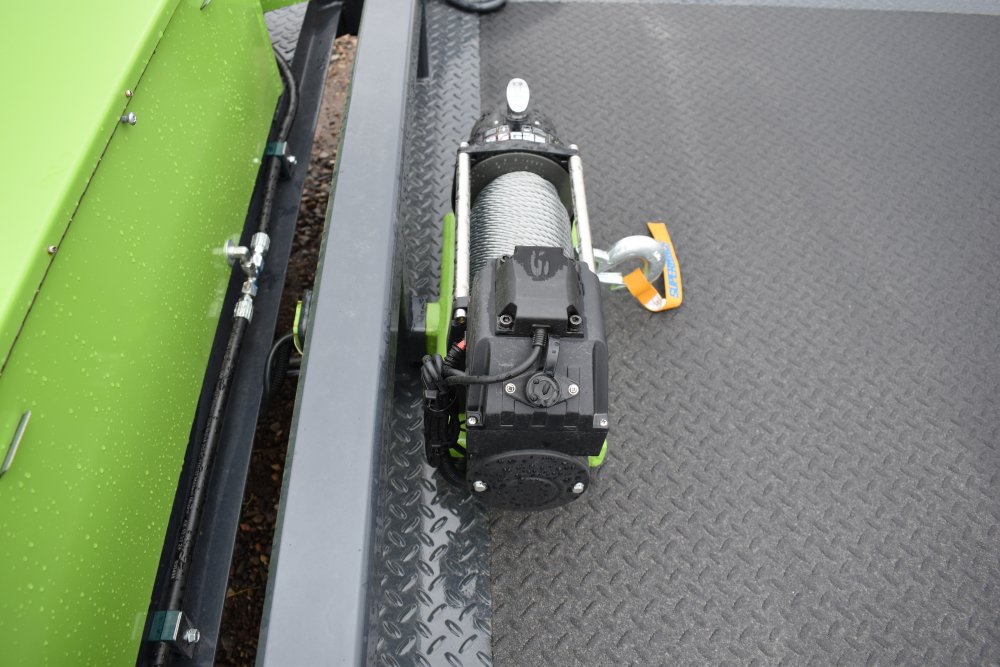 Flattrack FCH8022 -80"x22' 14K By Belmont, knuckled a-frame, Winch (tiger shark 9500) w/wireless rem