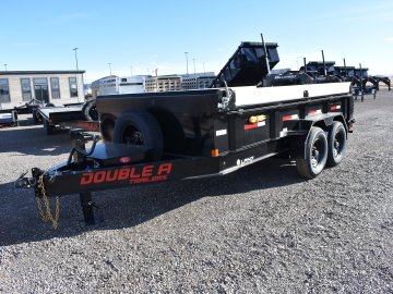 Double A 83"X14' 14K low pro dump trailer, tarp kit, wireless remote, spare tire