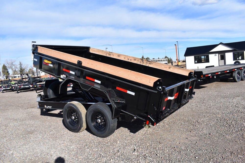 Double A 83"X14' 14K low pro dump trailer, tarp kit, wireless remote, spare tire