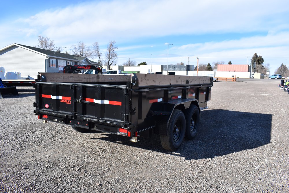 Double A 83"X14' 14K low pro dump trailer, tarp kit, wireless remote, spare tire