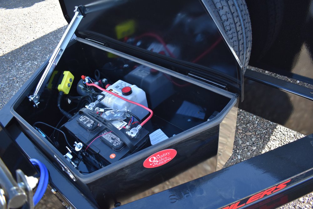 Double A 83"X14' 14K low pro dump trailer, tarp kit, wireless remote, spare tire