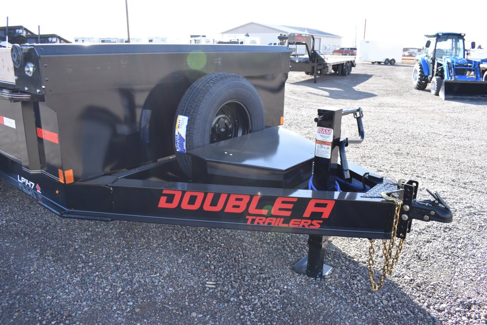 Double A 83"X14' 14K low pro dump trailer, tarp kit, wireless remote, spare tire