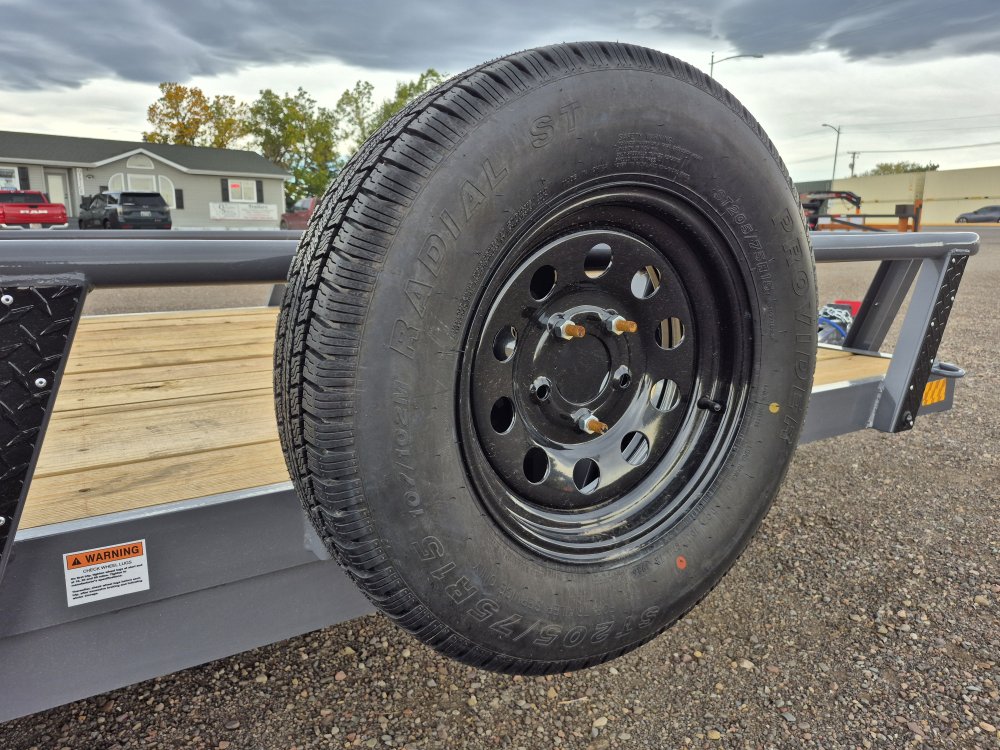 RawMaxx 83"X18' 7K Tube top utility trailer,4' flip mesh ramp, LED lights