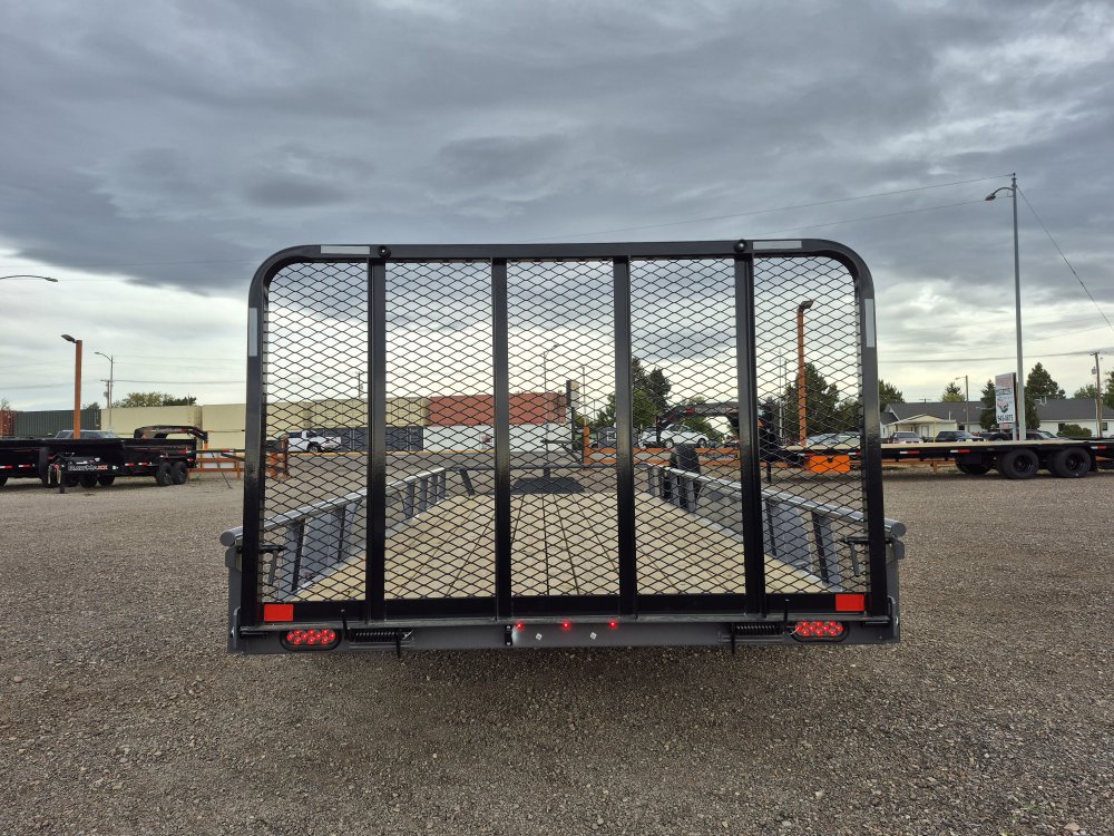 RawMaxx 83"X18' 7K Tube top utility trailer,4' flip mesh ramp, LED lights