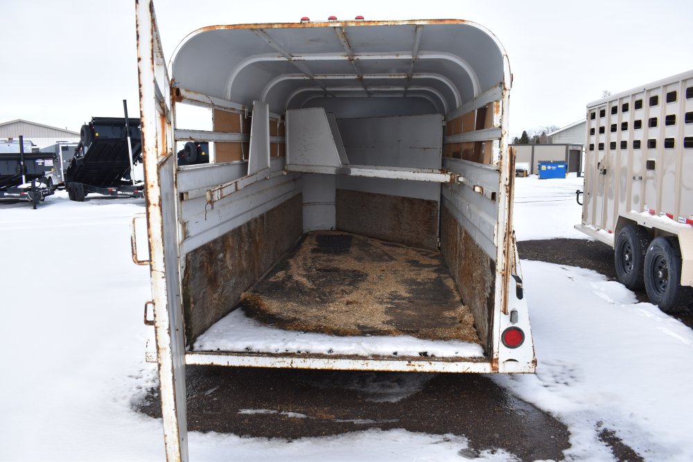 1991 Stock /Horse Trailer, small tack room, saddle rack, bridle hooks, spare tire