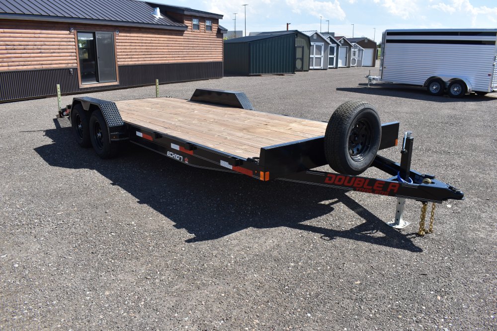 Double a 7x20 10K bumper pull car hauler trailer, slide in ramps, stabilizer's