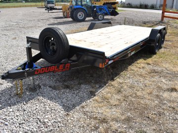 Double a 7x20 10K bumper pull car hauler trailer, slide in ramps, stabilizer's