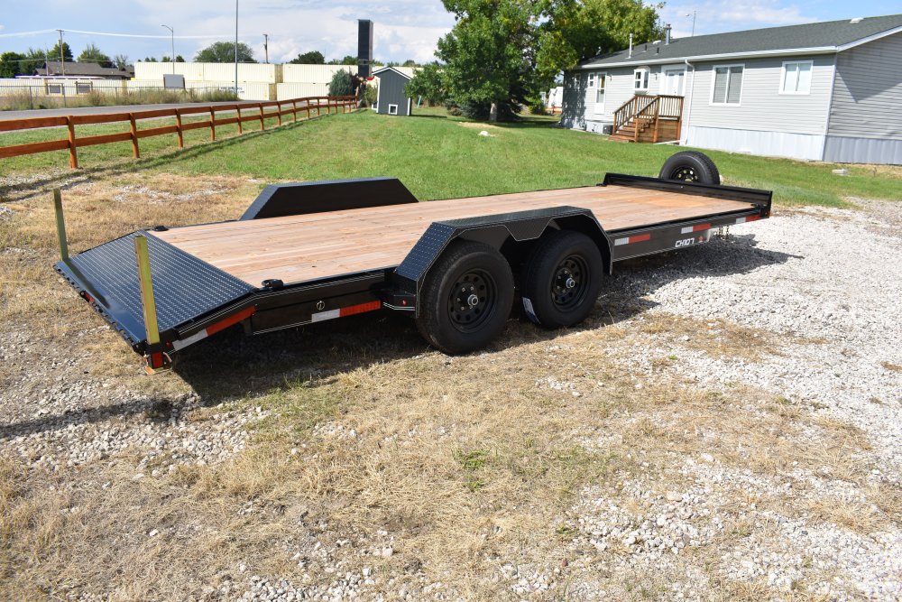 Double a 7x20 10K bumper pull car hauler trailer, slide in ramps, stabilizer's