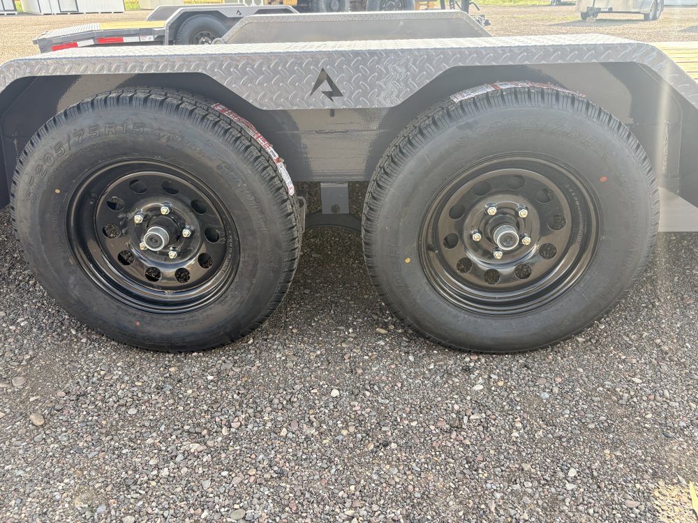RawMaxx 83"X20' 7K Equipment/Car Hauler trailer, 5' Slide-out Channel Ramps, LED lights