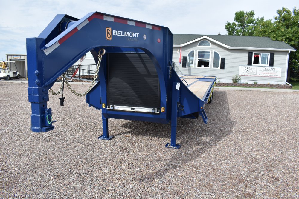 Belmont GXD35-32K Gooseneck dual wheel deck over hydraulic dovetail Trailer, air ride, 5' spread axl