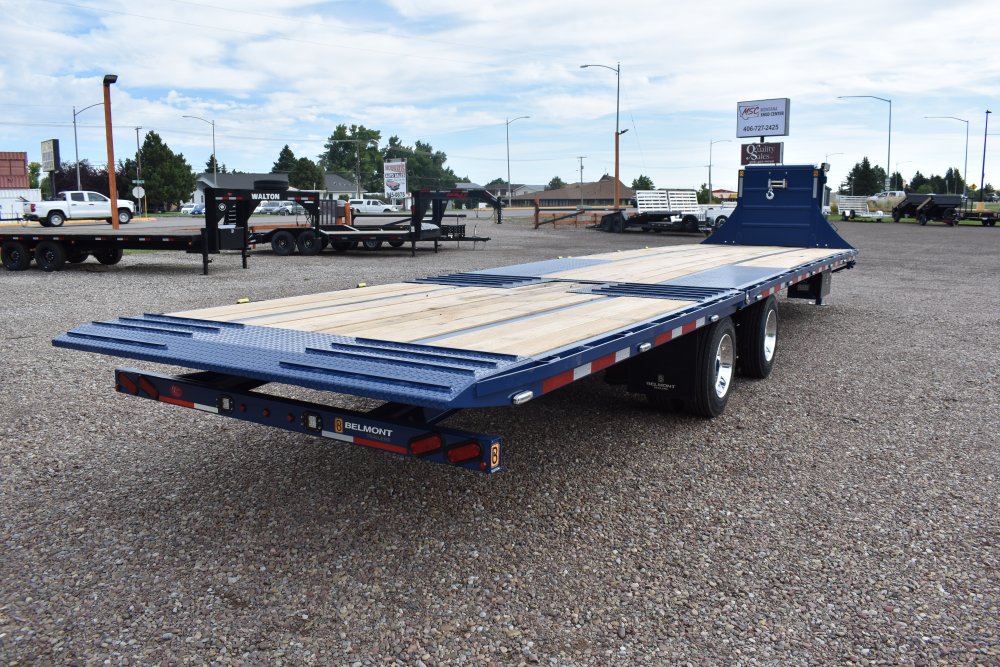 Belmont GXD35-32K Gooseneck dual wheel deck over hydraulic dovetail Trailer, air ride, 5' spread axl
