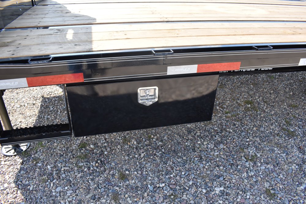 Double A 102"X34' 30K deck over gooseneck trailer, hydraulic dovetail, hydraulic jacks, LED work lig