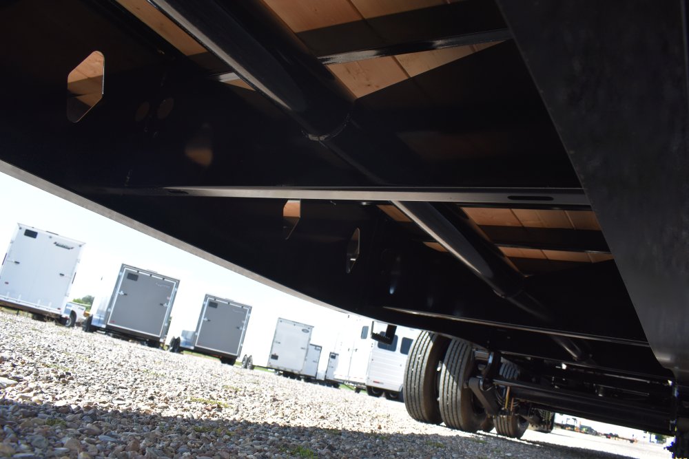 Double A 102"X34' 30K deck over gooseneck trailer, hydraulic dovetail, hydraulic jacks, LED work lig